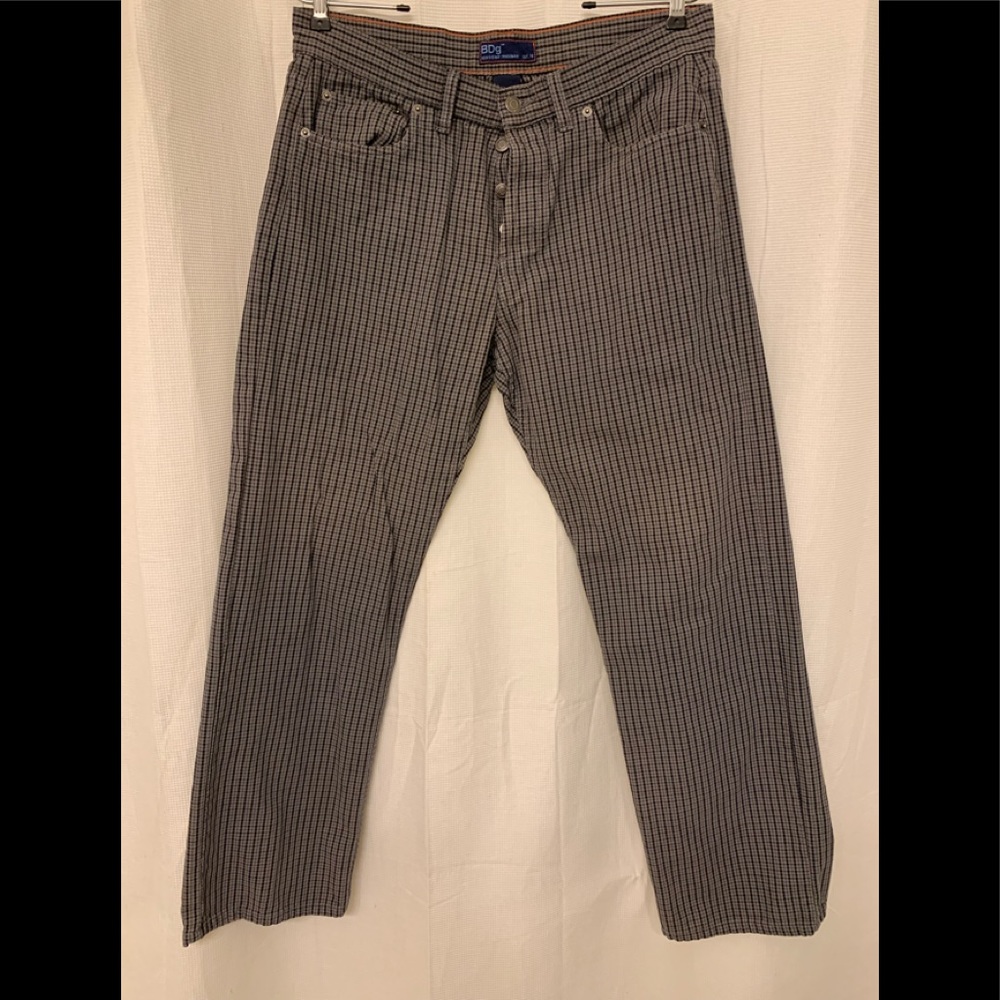 BDG jeans Urban Outfitters mens size 32 grey plaid button fly